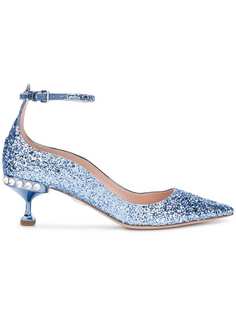 Miu Miu туфли-лодочки с заостренным носком и блестками