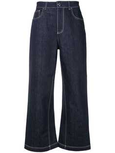 Fendi расклешенные укороченные джинсы