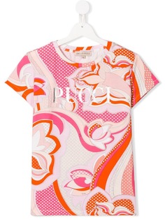 Emilio Pucci Junior футболка с цветочным принтом