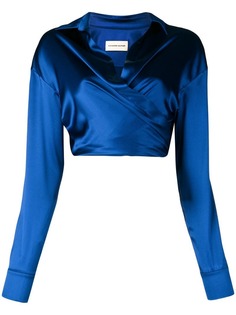Alexandre Vauthier атласная блузка
