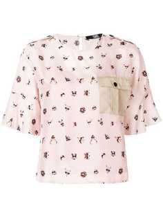 Karl Lagerfeld блузка с принтом