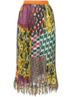 Kolor плиссированная юбка с принтом