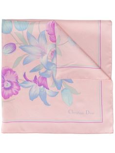 Christian Dior Vintage шарф с цветочным принтом