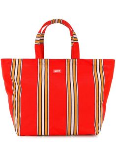 MSGM striped canvas maxi shopper