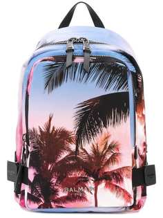 Balmain palm tree print backpack