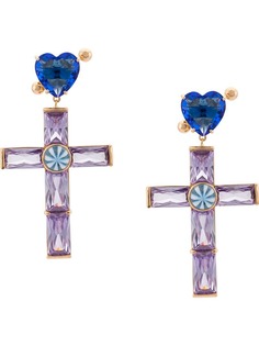 Jiwinaia Crystal Cross earrings