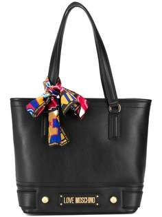 Love Moschino scarf-detail tote bag