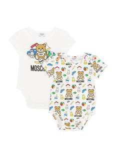 Moschino Kids ромпер с принтом