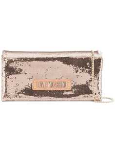 Love Moschino sequined clutch bag