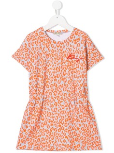 Kenzo Kids платье мини с леопардовым принтом