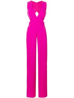 Aidan Mattox комбинезон с глубоким V-образным вырезом