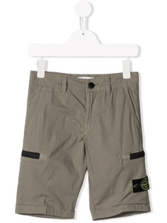 Stone Island Junior шорты с нашивкой-логотипом