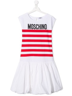 Moschino Kids платье без рукавов в полоску