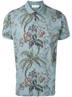 Etro floral print polo shirt
