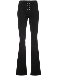 Alexis bootcut leather trousers