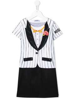 Moschino Kids платье прямого кроя с принтом