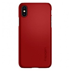 Чехол (клип-кейс) Spigen Thin Fit, для Apple iPhone X, красный [057cs22109] Noname