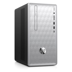 Компьютер HP Pavilion 590-p0009ur, Intel Core i5 8400, DDR4 8Гб, 1000Гб, 16Гб Intel Optane, NVIDIA GeForce GTX 1050 - 2048 Мб, DVD-RW, CR, Windows 10, серебристый и черный [4gl52ea]