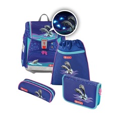 Ранец Step By Step Touch2 Flash Happy Dolphins 4 предмета