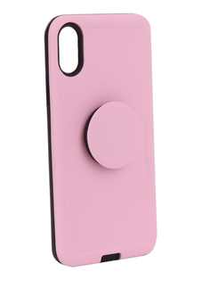 Аксессуар Чехол Liberty Project для APPLE iPhone X PopSocket Case Pink 0L-00040423