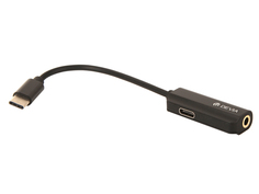Аксессуар Devia Type-C + 3.5mm Jack Charging Splitter Black