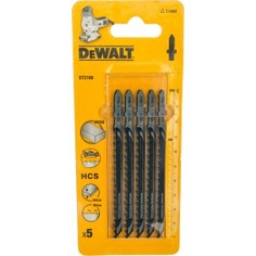 Пилки для лобзика по дереву (100 мм; шаг зубьев 4 мм) 5 шт. dewalt dt 2166