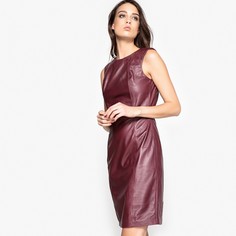 Платье прямое кожаное La Redoute Collections