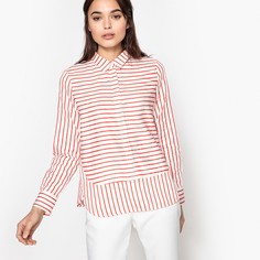 Блузка в полоску с эффектом баски, 100% хлопок TOM Tailor
