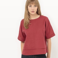 Блузка ажурная из льна La Redoute Collections