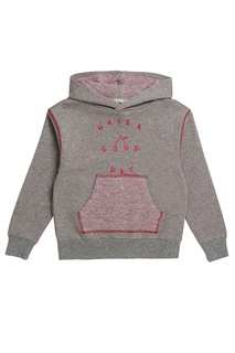 Хлопковое серое худи Bonpoint