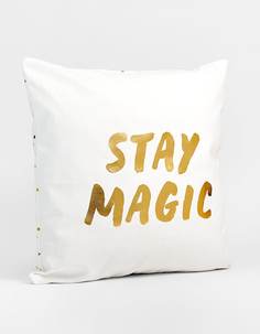 Stradivarius Чехол для декоративной подушки Stay Magic ЖЕНСКАЯ КОЛЛЕКЦИЯ Цвет небеленого полотна 64