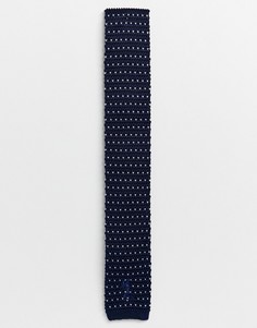 Трикотажный галстук в горошек Religion Wedding - Темно-синий