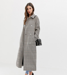 Макинтош в клетку ASOS DESIGN Tall - Мульти