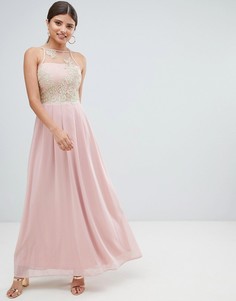 Декорированное платье макси AX Paris - Розовый