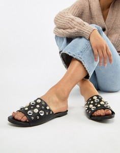 Туфли-слипоны с заклепками Glamorous - Черный