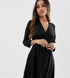 Черное приталенное платье из жаккардовой ткани Y.A.S Petite - Черный