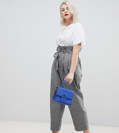 Брюки с верхним краем-оборкой и поясом Unique21 Hero - Серый