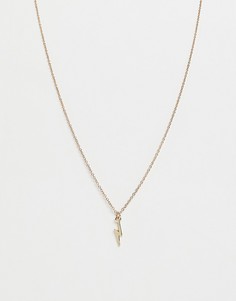 Золотистое ожерелье с подвеской-молнией ASOS DESIGN - Золотой