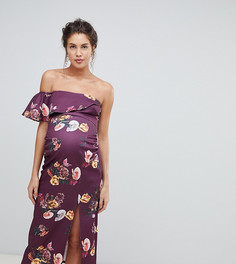 Платье макси на одно плечо с цветочным принтом True Violet Maternity - Мульти