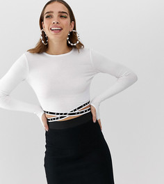 Эластичный лонгслив с вырезами COLLUSION - Белый