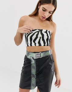 Топ-бандо с принтом зебра COLLUSION - Мульти