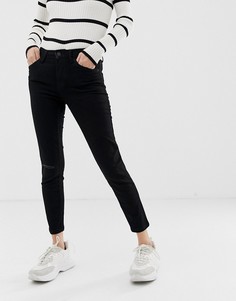 Черные укороченные зауженные джинсы Bershka - Черный