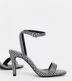 Черные туфли для широкой стопы на каблуке-шпильке New Look - Черный