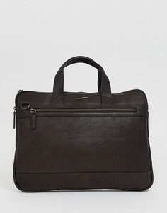 Кожаная сумка сэтчел винтажного коричневого цвета ASOS DESIGN - Рыжий