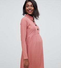 Свободное платье мини для кормящих мам ASOS DESIGN Maternity - Розовый