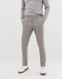 Строгие узкие брюки Selected Homme - Кремовый