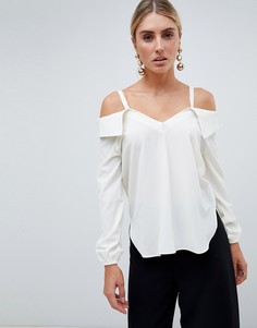 Блузка с открытыми плечами AX Paris - Кремовый