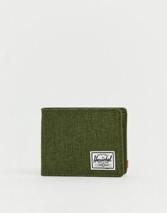 Бумажник цвета хаки с защитой от RFID и карманом для монет Herschel Supply Co Roy - Зеленый