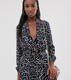 Шифоновое боди с запахом в горошек Outrageous Fortune Tall - Мульти