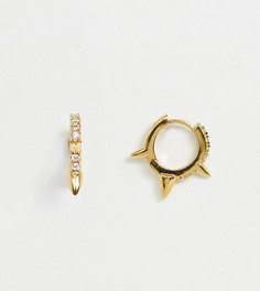 Позолоченные серьги-кольца Orelia - Золотой
